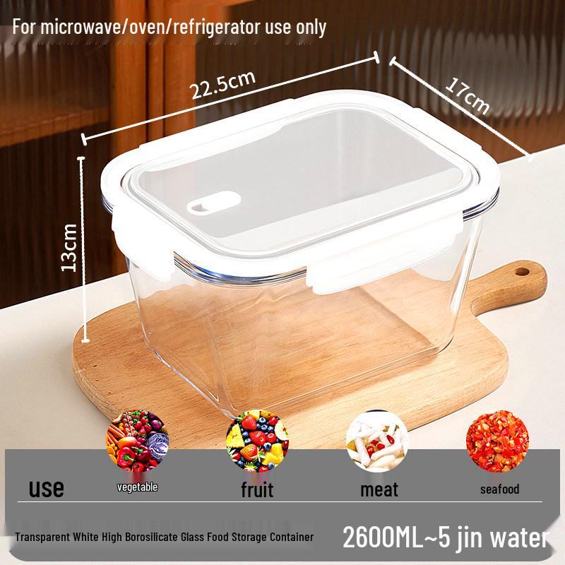 Glass Kimchi Jar with Lid - Sealed Pickled Radish Container