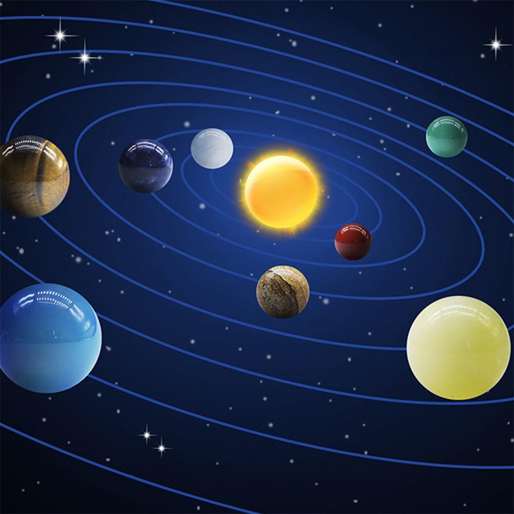 Opal Eight Planets Universe System Planets Popular Science Planet Set Educational Ornaments For Kids Teens Ore Gift