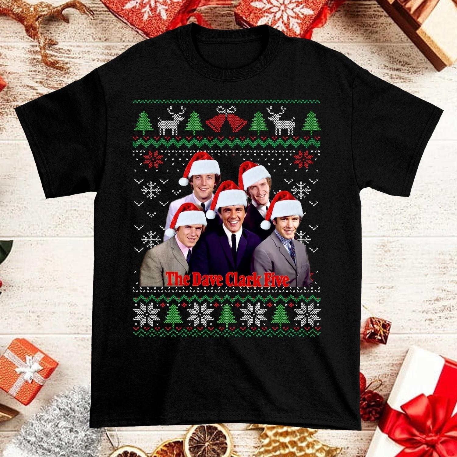 Trend Ugly The Dave Clark Five Merry Christmas Black Gift Fan Shirt BL2040 L
