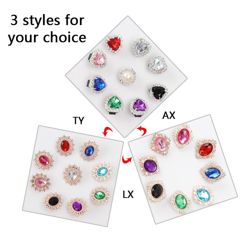 1 buc. Decor Șireturi cu Diamante Cataramă Strălucitoare cu Strasuri Accesorii Luxoase pentru Pantofi Farmece din Plastic pentru Pantofi Design pentru Adidași AF1