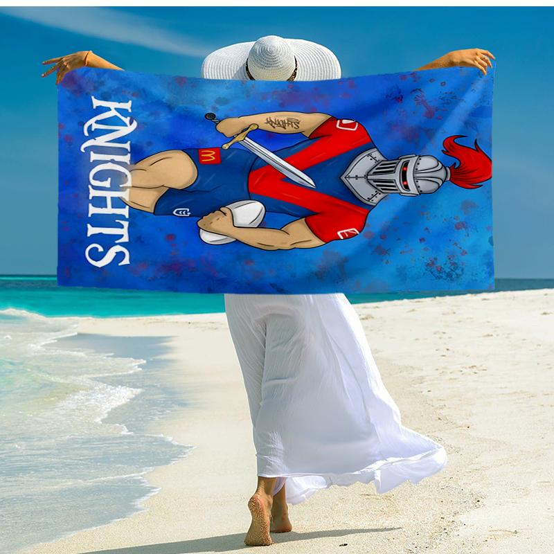 Knights Fashion Beach Towel: Ideal for Summer Adventures Soft, absorbent and quick drying suitable for swimming and bathing