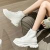 Fashion Woman Short Shoes With Laces Black Canvas Lace-up Booties Pu Autumn Hot Fashion 2024 Footwear New In Y2k Ankle Boots for Women