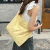 Candy Color Plaid Women's Shoulder Bags Large Capacity Women's Shopping Bag Cute Bowknot Female Travel Handbags Book Tote Purse