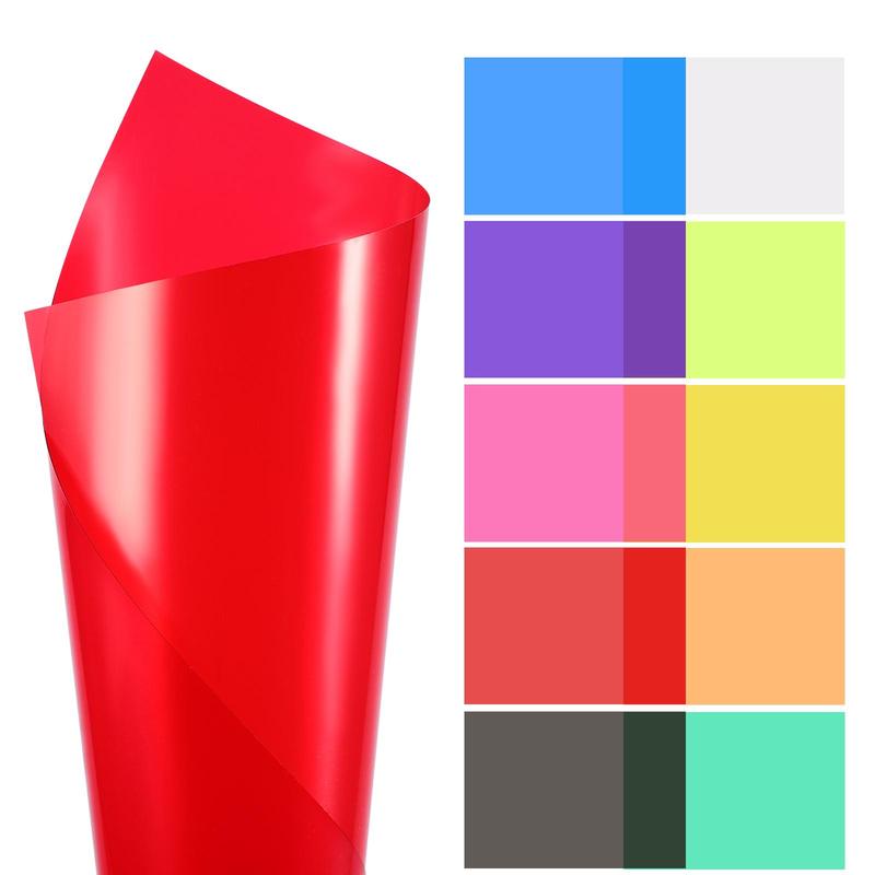 20 Pcs Colored Pet Sheets Filter Film Light Diffusing Films Lighting Gels Transparent Light Filters Photo Studio
