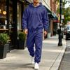 Men's Color Sweatsuit Trendy Casual Athletic Set for Spring and Fall