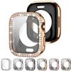 Bling Glas+Hülle für Apple Watch Case 49mm 46 42 45 41 40 44mm Diamant Bumper+Displayschutz Iwatch Serie 11 10 9 8 7 6 5 SE