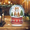 Acrylic Special Shape Xmas Cat Crystal Ball Diamond Painting Tabletop Ornaments Kit Desktop Diamond Art Kits for Adults Beginner