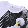 Retro T-Shirt for Men Eagle 3d Print Short Sleeve Tees Summer Casual Quick Dry Loose Oversized T-Shirt Men Streetwear Clothing