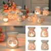 Ceramics Candle Wax Warmer Hollowed Essential Oil Burners Incenses Holder Scented Diffuser for Meditations Enthusiasts
