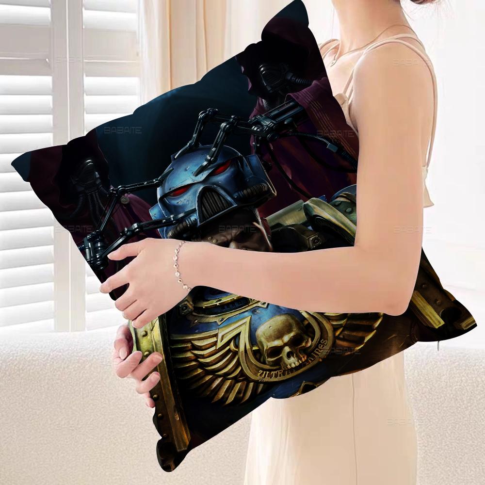 Game W-Warhammers Cushion Cover Car Throw Pillow Case For Sofa Car Christmas Gift 40x40cm 45x45cm