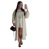 2025 Autumn European and American Women's Off-Shoulder Long Knitted Dress & Cardigan