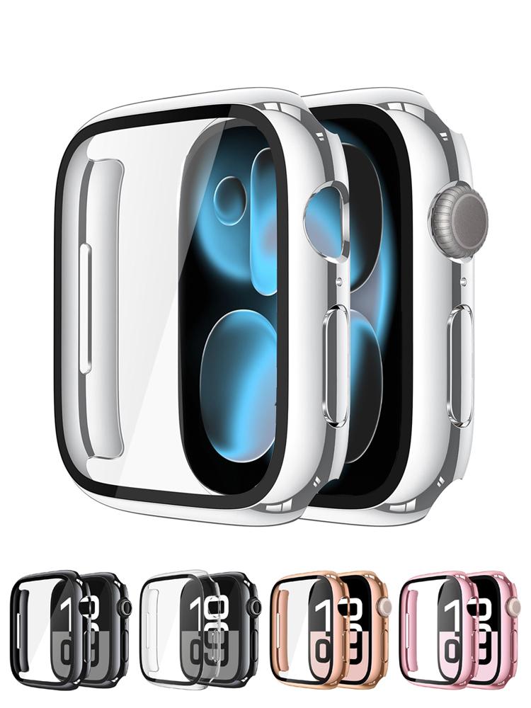 Ochrona ekranu do etui Apple Watch 11 10 42mm 46mm Akcesoria Poszycie Twardy zderzak z PC + Szkło hartowane Pokrowiec iWatch Seria 11