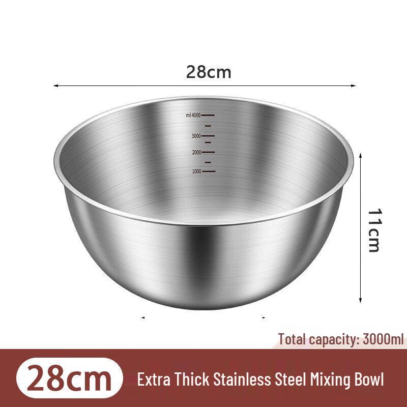 Food-Grade 316 Stainless Steel Mixing Bowl