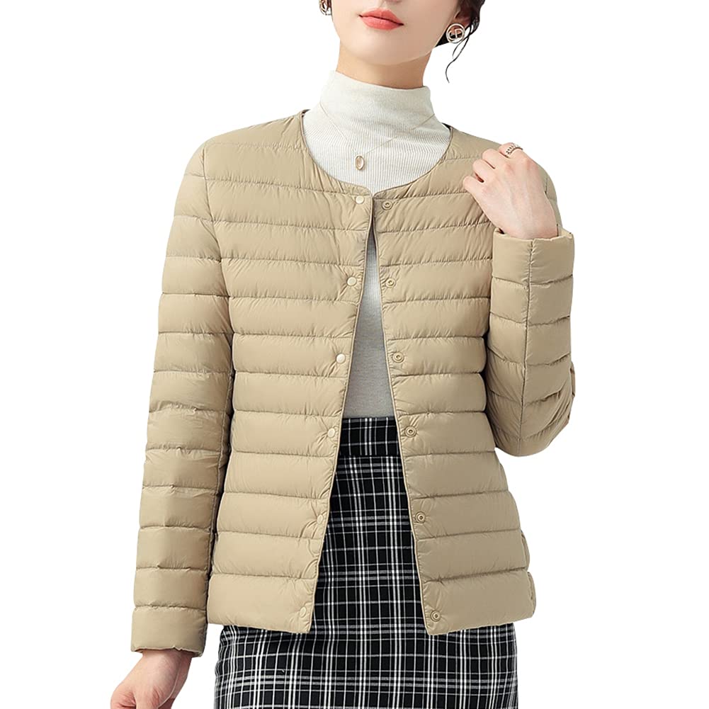 

Netero Down Jacket with Adjustable or Crew Neck Solid Warm for and Yellow Women s V-Neck Collar, Ultra-Lightweight, Color, Autumn, Winter, Spring,