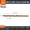 1pc/10pcs 1mm-14mm HSS M35 Cobalt Coated Twist Drill Bit Set Core For Wood Metal Hole Cutter Stainless Steel Wood Metal Drilling