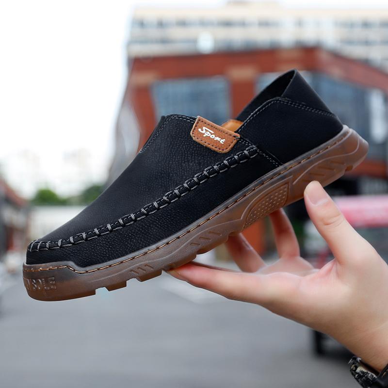 Men Leather High Quality Business Fashion Casual Shoes Handmade Men Genuine Leather Driving Shoes