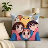 AAzumanga Daioh Cartoon Print Throw Pillow Cover Square Cushion Case for Living Room Bedroom Decor