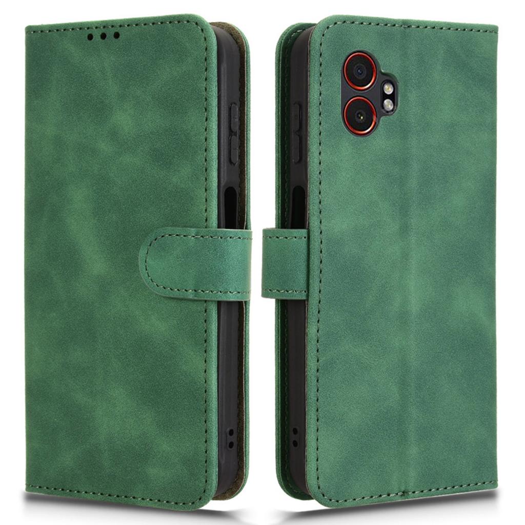 For Samsung Galaxy XCover7 Pro Leather Case Skin Feel Anti Drop Wallet Flip Phone Cover