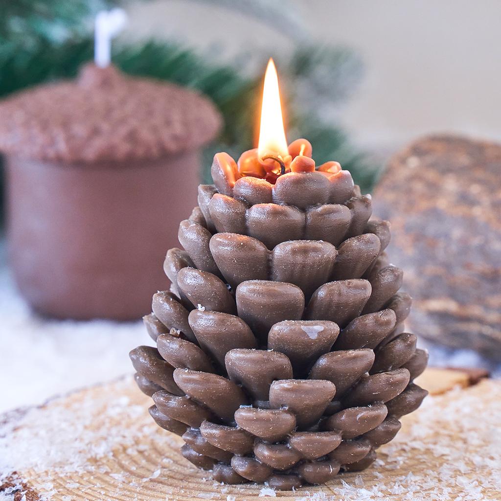 3D Pine Cone Silicone Candle Mold DIY Christmas Ornament Craft Gift Making Tool Aromath Soap Plaster Resin Molds Home Xmas Decor