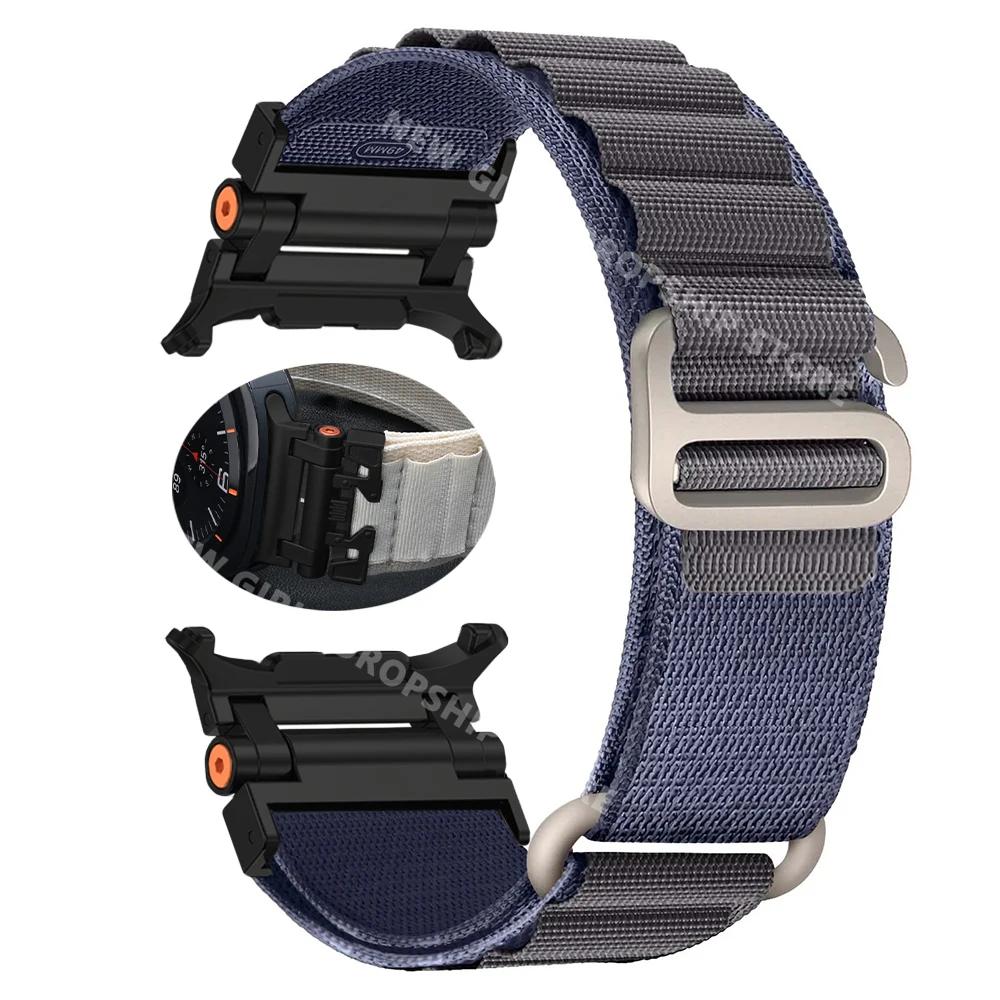 Alpine Sports Nylon Band For Samsung Galaxy Watch Ultra 47mm No Gaps Quick Fit Strap GALAXY ULTRA 47mm Curved End Loop Bracelet