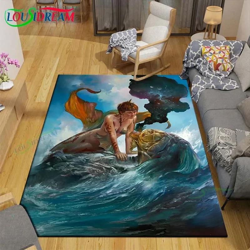 3D Fashion Myth Godman Mythical Beast Printed Carpet Living Room Anti-Skid Area Rug Kids Bedroom Mats Yoga Mat Carpet Decor Gift