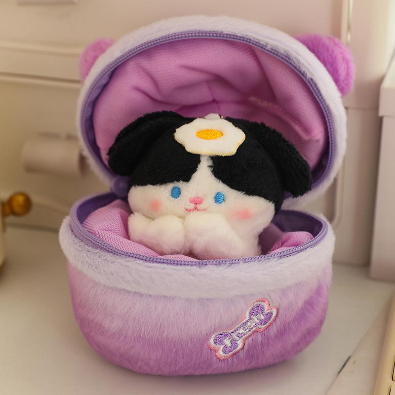 

Серия плюшевых кулон-брелок для сумки Dog Egg, декоративная подвеска Dog in the Bag, мягкие мультяшные куклы цвета конфет, подарки на день рождения для мальчиков и девочек 10cm pendant