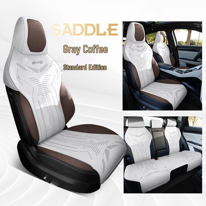 BYD Song PLUS Semi-Enclosed Suede Car Seat Cushion - Universal Saddle Pad for All Seasons