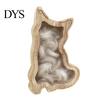 Children Piggy Bank Wooden Dog with Clear Front, Unbreakable Puppy Coin Cash Front Container, Decorative Animal Money Saving Box for Boys Girls
