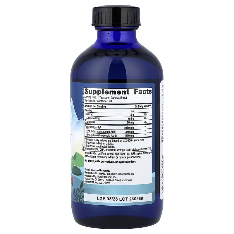 Arctic Cod Liver Oil™, Unflavored, 8 Fl Oz (237 Ml)