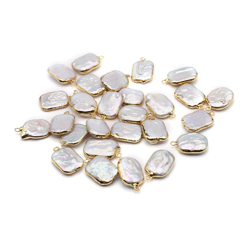 1Pcs/2Pcs Baroque Pearl Pendant Freshwater Pearl Rectangle Pendant For Jewelry Making DIY Earrings Necklace Accessory