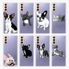 Cute Brindle Frenchie Puppy Silicone Cover For Samsung Galaxy S22 S21 S20 FE Ultra S10 S10E Lite S9 Plus Transparent Phone Case