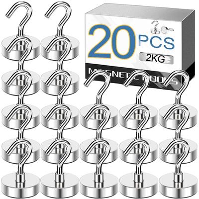 20/1 Stück Wandmontierter Hochbelastbarer Magnethaken Magnethaken Aufbewahrung für Zuhause Küche Badezimmer Mantelhaken Zuhause und Organisation Magnet