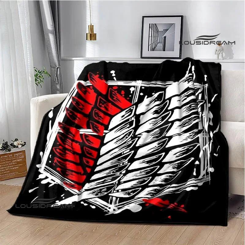Cartoon A-Attack On Titan Printed Blankets Picnic Blanket Warm Flannel Blankets Home Bed Linings Blankets for Beds Birthday Gift