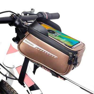 Borse impermeabili per supporto per telefono da bicicletta Borsa per tubo superiore con telaio anteriore con custodia per telefono touchscreen