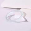White Moonlight Bracelet: High-Ice Translucent Jade Chalcedony with Lychee Jelly Effect and Cat's Eye Stone
