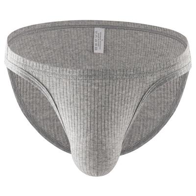 Men's Cotton Ribbed Low-Rise Briefs: Fashionable, Stylish, Comfortable, Trendy, Breathable, Sweat-Absorbing.