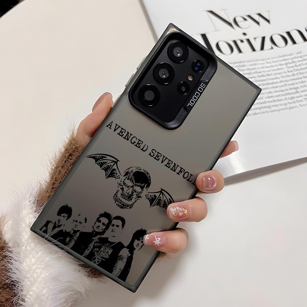 

A-Avenged Sevenfold Phone Case For Samsung Galaxy S25 S24 S23 S22 S21 Ultra Plus 5G Shiny TPU Shockproof Cover Gift Galaxy S23 FE