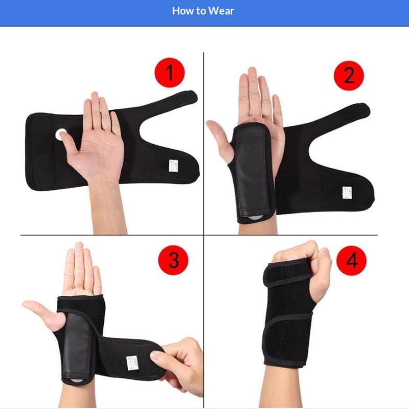 Adjustable Wrist Stabilizer Brace Detachable Aluminum Strip Adjustable Tightness for Wrist Pain Relief Support