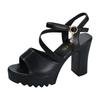 Womens High Heels Platform Wedge Sandals Women'S Flip Flops Chunky High Heels Opentoe Block Dress Bridal Sandalias De TacóN