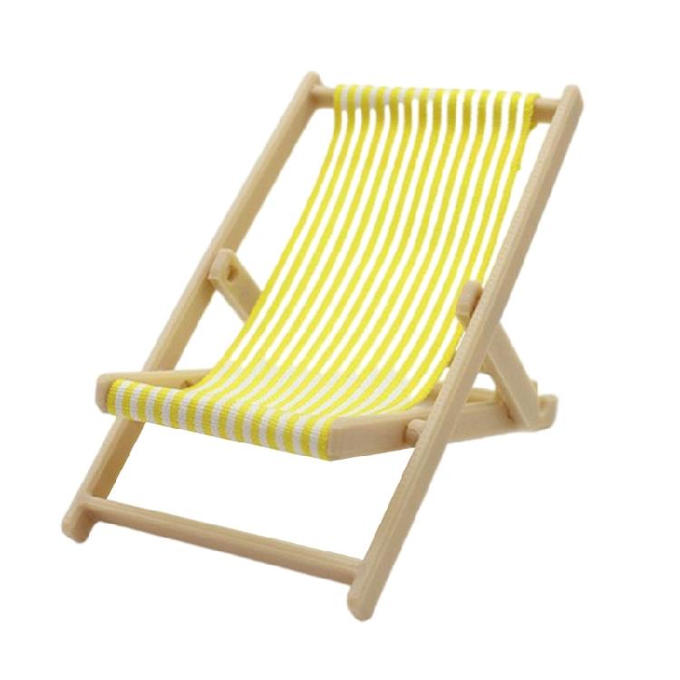 Miniature Dollhouses Display Beach Chair Accessory 1/12 Scale, Realistic Zakka Plastic Chair Dollhouses Props