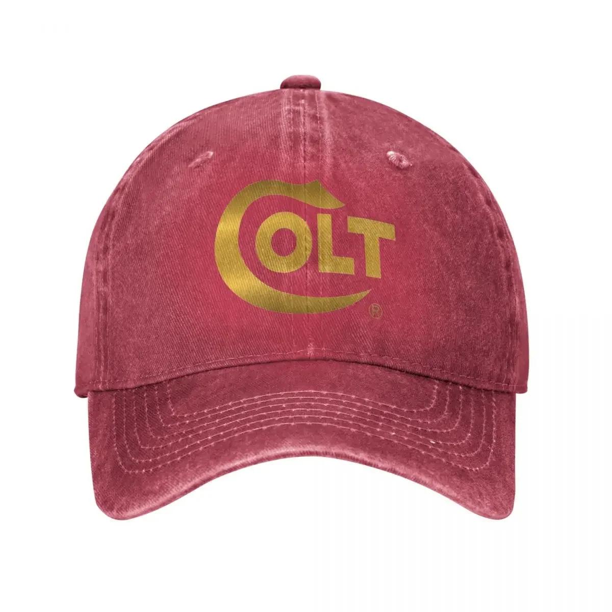 

Colt Handgun Baseball Cap Casual Distressed Cotton Gun Headwear Men Women Outdoor All Seasons Travel Adjustable Fit Caps Hat One Size