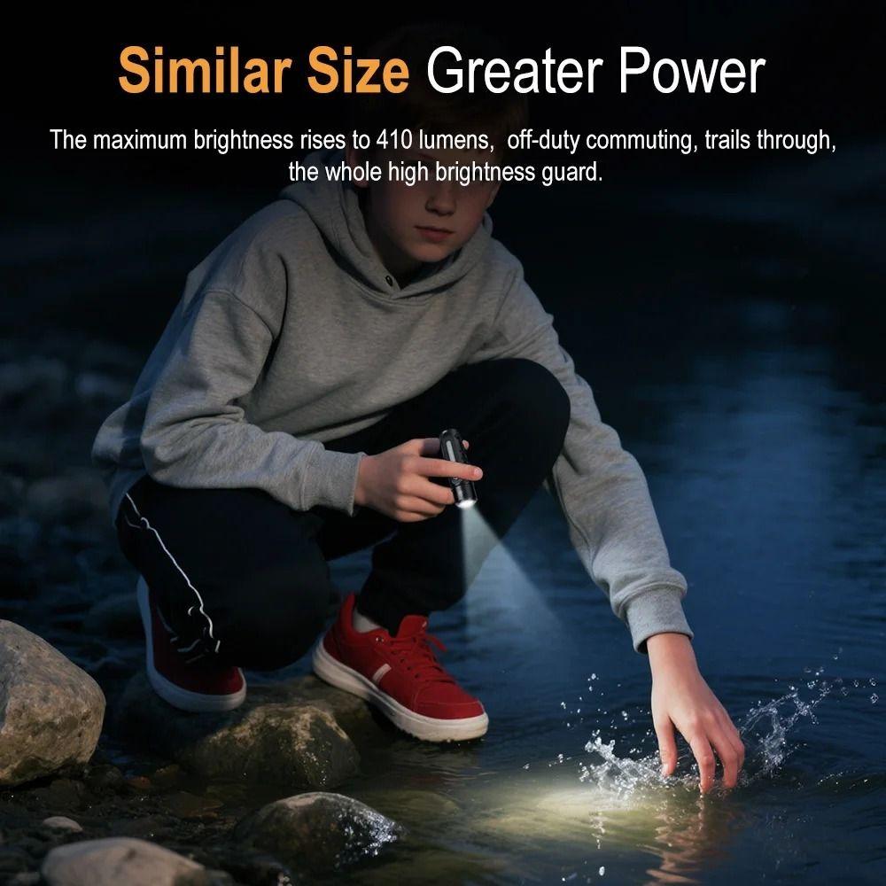 Multi-Light Source Mini Keychain Flashlight Super Bright Side Lamp Portable Work Light Aluminum Alloy Tail Magnet