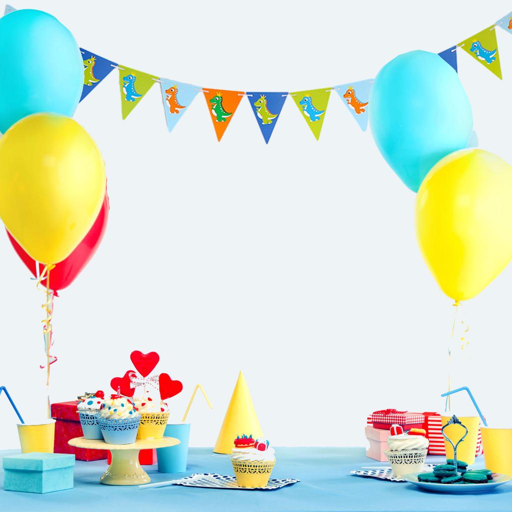 1pcs Set 16.4ft Macaron Paper Card Pennant Banner Flags For Birthday Party Triangle Banner Banner Flags Pennant Banner