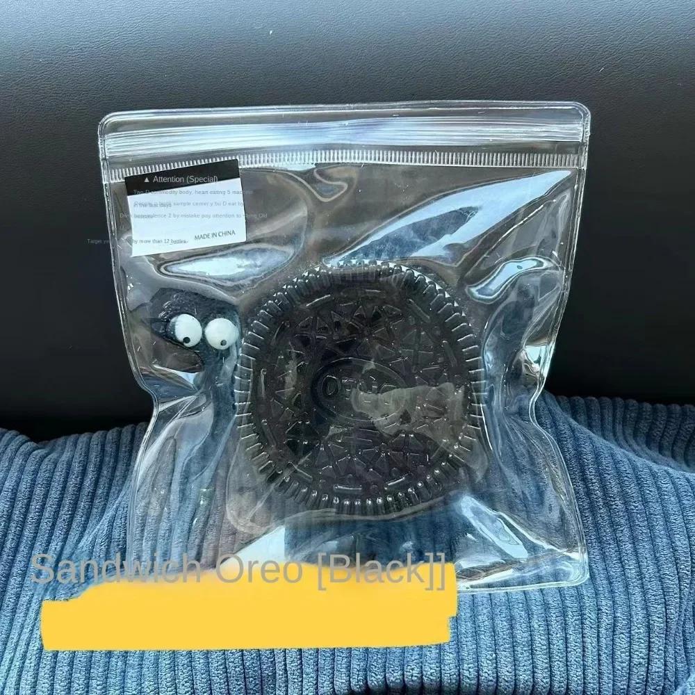 

Супермягкая игрушка для снятия стресса Oreo Biscuit, имитация щипкового печенья, декомпрессионная игрушка ручной работы, подарок чёрный