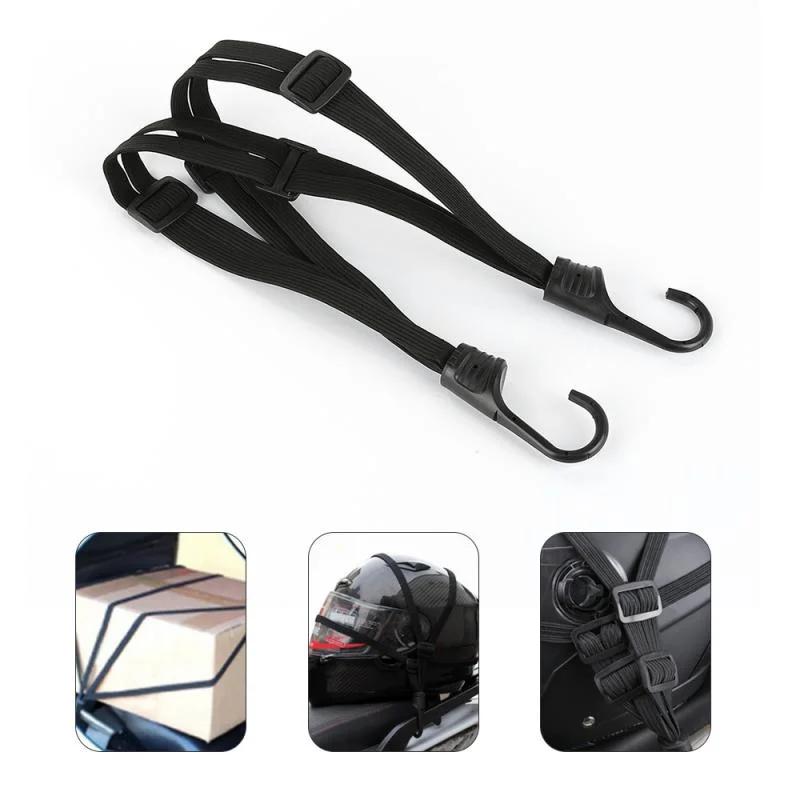 1Pc Universal 60cm Motorcycle Luggage Strap Moto Helmet Gears Fixed Elastic Buckle Rope High-Strength Retractable Protective Net