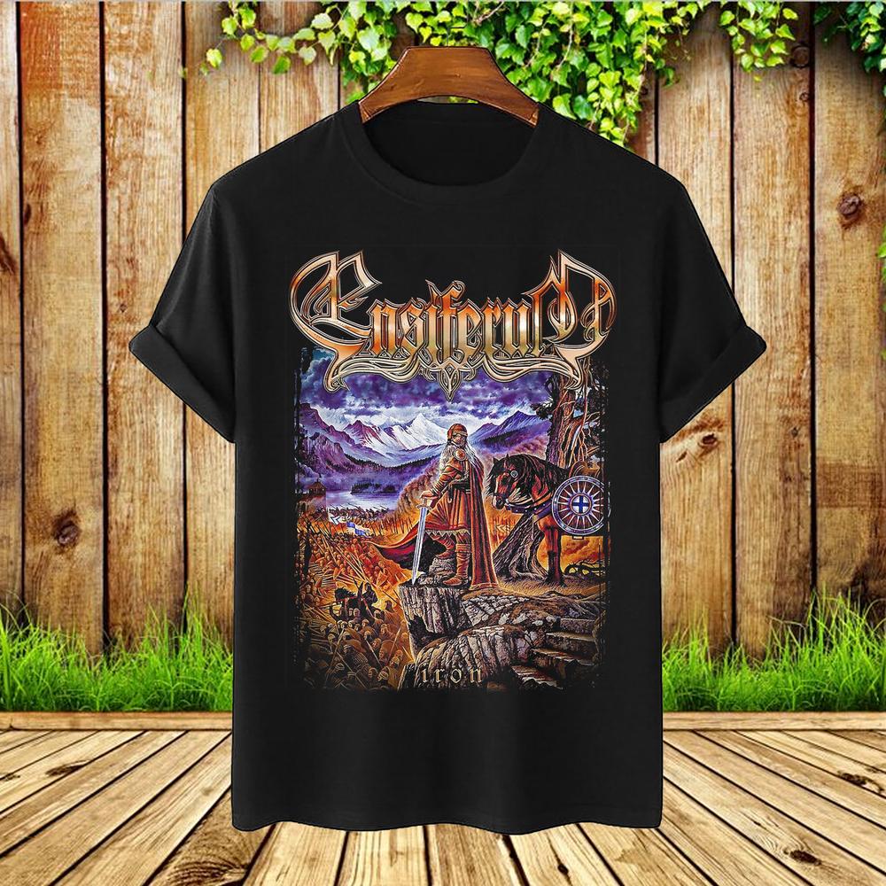 New Ensiferum Iron Short Sleeve Gift For Fan Black All Size Shirt S