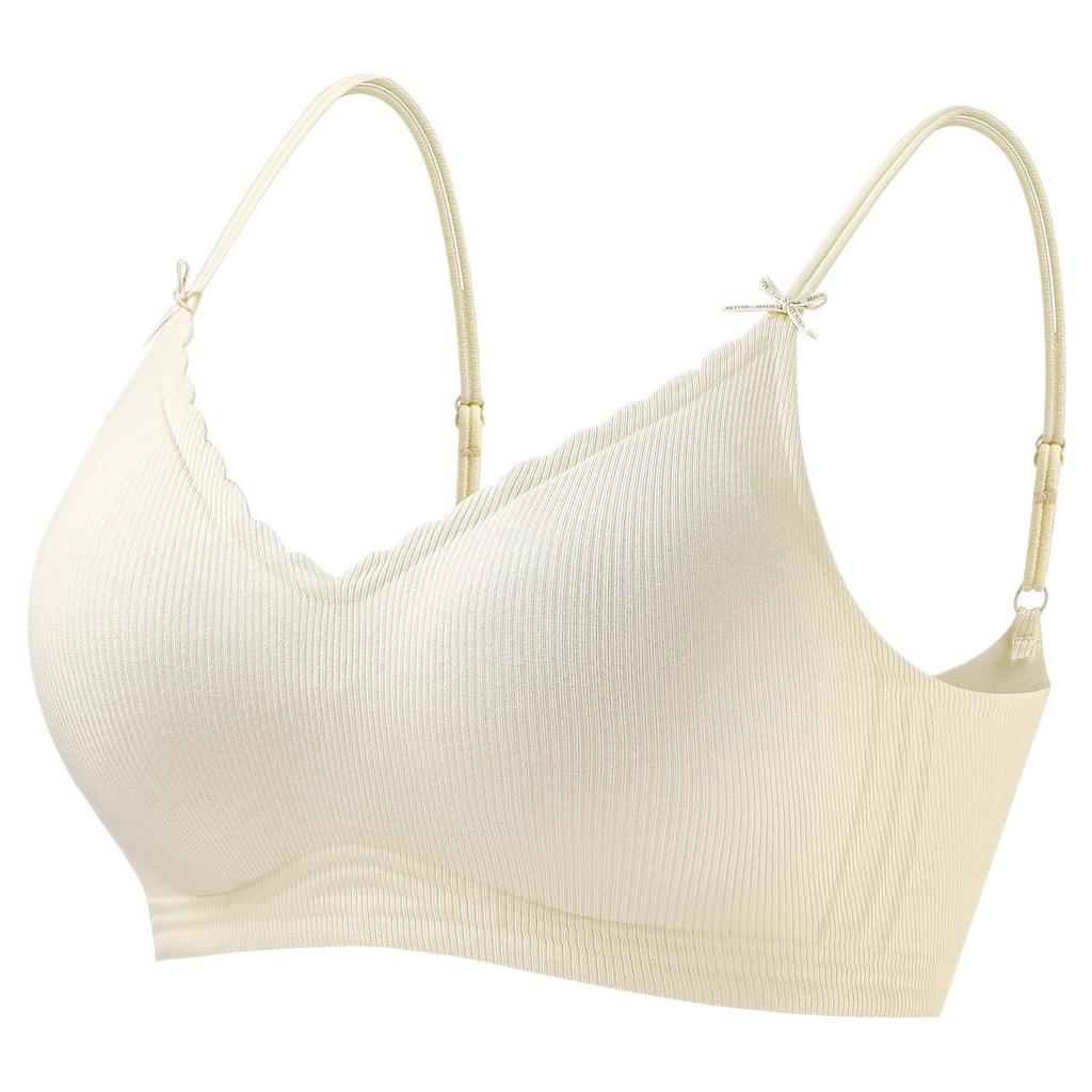 Seamless Push-Up Wireless Bra for Women with Side Support and Fixed Cups