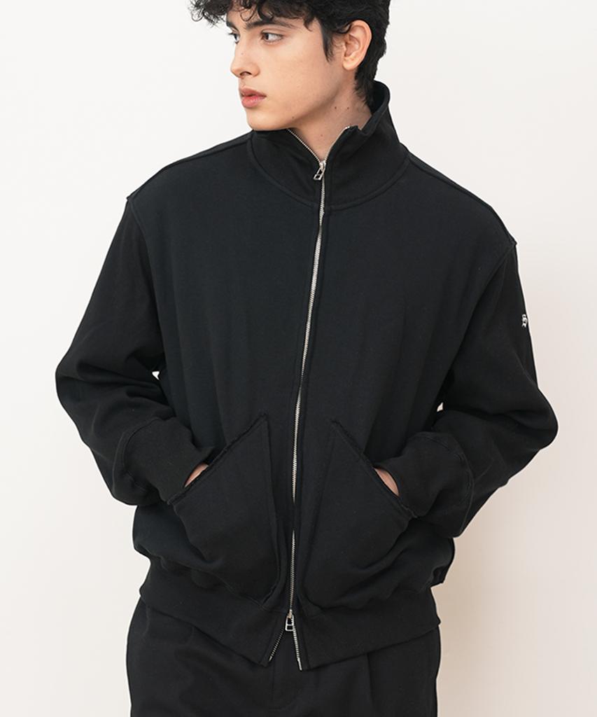 Scoupe Split Sweat Zip-Up Jacket Black