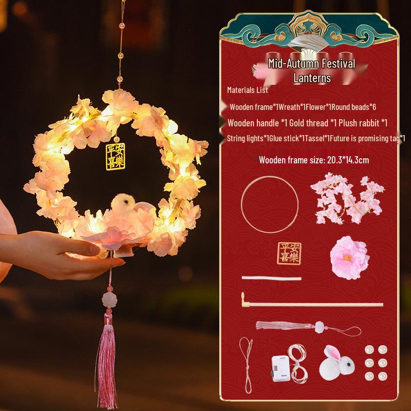DIY Luminous Lotus Lantern Kit: Handmade Hanfu Hanging Decoration for Kids