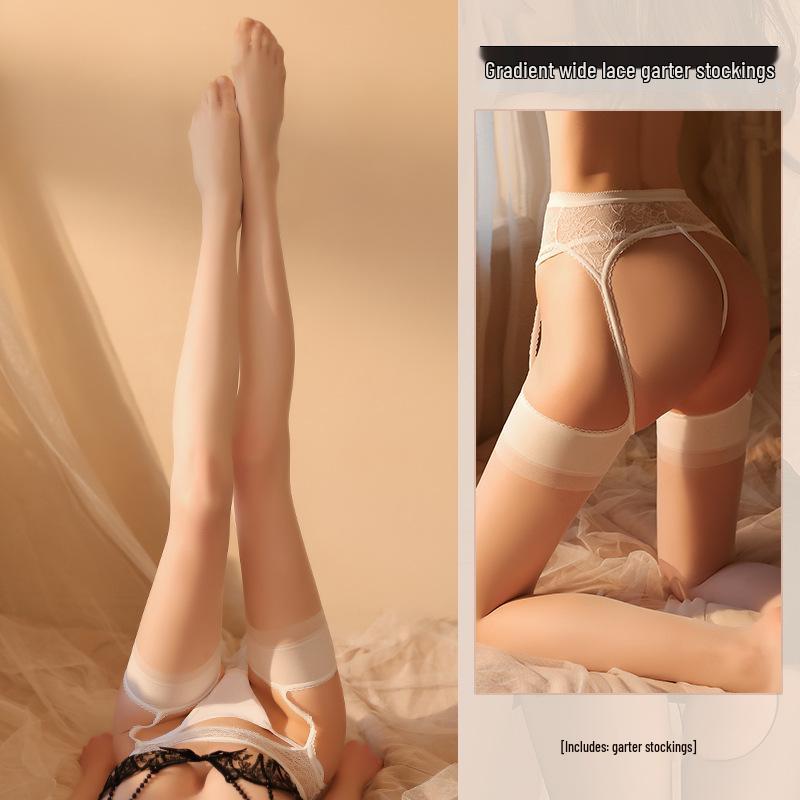 Man Yan Lace Garter Stockings WZ7912: Sexy One-Piece Pantyhose